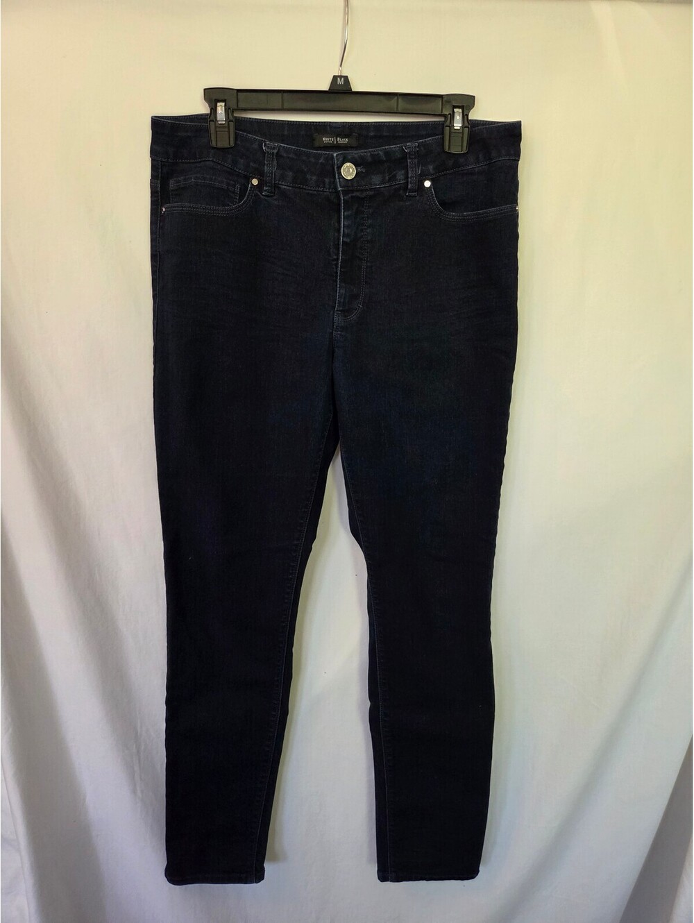 White House Black Market Skinny Leg Jeans Size 14R Dark Blue